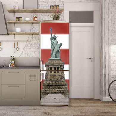 3D door sticker, Statue of Liberty, 60 x 90cm