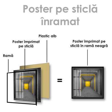 Poster - Passage, 100 x 100 см, Framed poster on glass, Minimalism