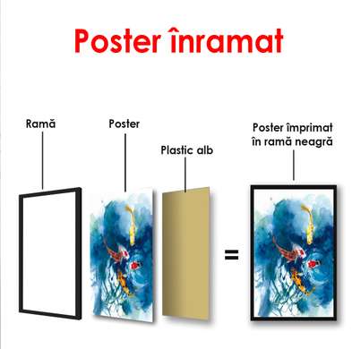 Постер - Японский пруд, 60 x 90 см, Постер в раме, Разные