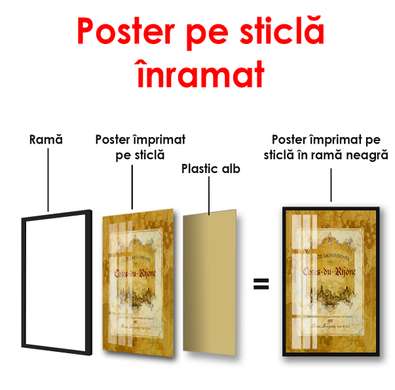 Постер - Старинный постер, 60 x 90 см, Постер в раме, Прованс