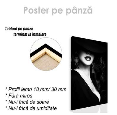 Poster - Lady misterioasă, 30 x 45 см, Panza pe cadru, Nude
