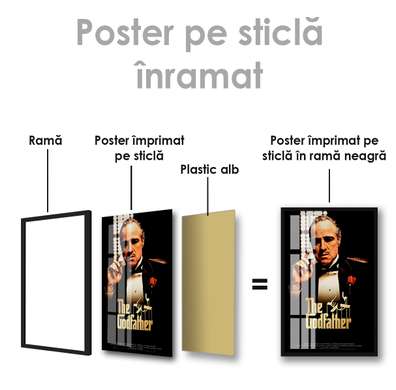 Poster - Poster "The GodFather", 60 x 90 см, Poster inramat pe sticla