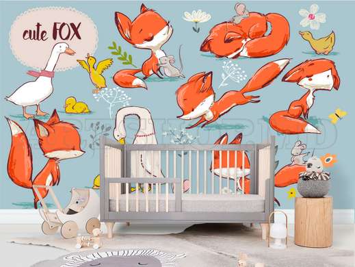 Wall Mural - Cute little fox