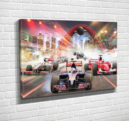 Poster - Racing car red, 90 x 60 см, Framed poster