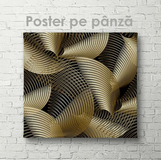 Poster - Golden elements, 40 x 40 см, Canvas on frame, Abstract