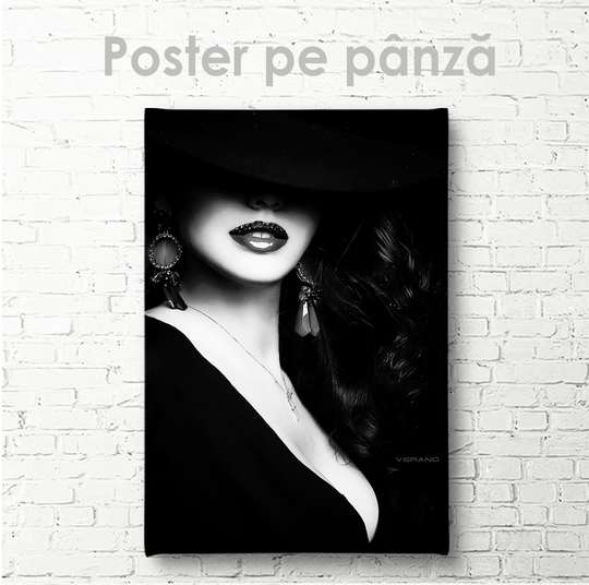 Постер - Загадочная Леди, 30 x 45 см, Холст на подрамнике