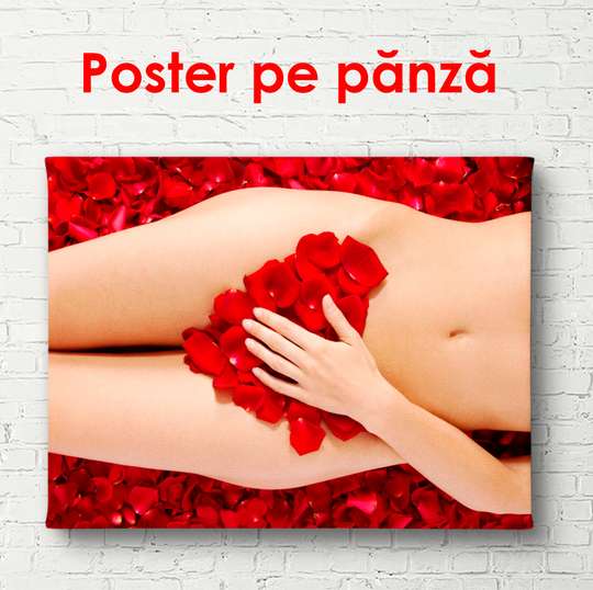 Poster - Petale de trandafir, 90 x 60 см, Poster înrămat