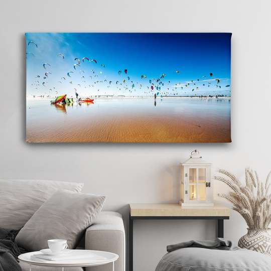 Poster - Skydivers, 60 x 30 см, Canvas on frame, Marine Theme