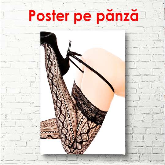 Poster - Black shoes for girls, 60 x 90 см, Framed poster, Nude