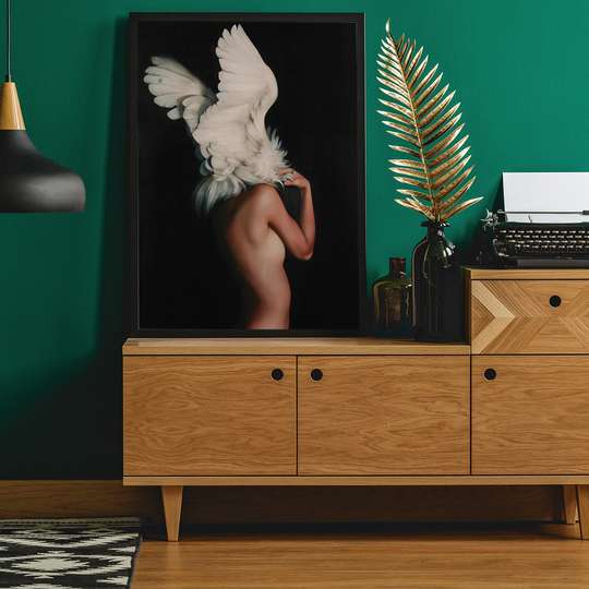 Картина в Раме - Окрыленная девушка, 50 x 75 см
