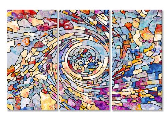 Модульная картина, Разноцветная абстракция., 70 x 50