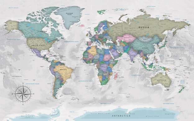Фотообои - Политическая карта мира