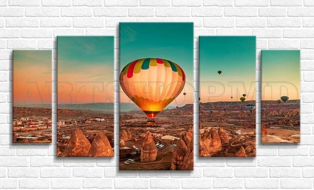 Modular picture, The hot air balloon, 108 х 60