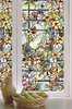 Самоклейка для окон, Декоративный витраж с разноцветными цветами, 60 x 90cm, Transparent, Витражная Пленка