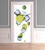 3D door sticker, Lime and ice cubes, 60 x 90cm, Door Sticker