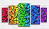Модульная картина, Разноцветные бабочки, 108 х 60