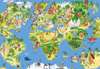 Wall Mural - Colorful children's map of the world