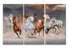 Модульная картина, Лошади в движении., 70 x 50