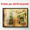 Poster - O curte frumoasă din Provence, 90 x 45 см, Poster inramat pe sticla