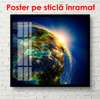 Poster - Earth close-up, 100 x 100 см, Framed poster on glass, Nature