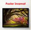 Poster - Parcul cu ramuri arcuite lângă copaci, 90 x 60 см, Poster înrămat, Natură
