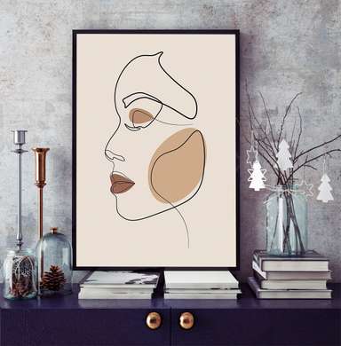 Poster - Features, 60 x 90 см, Framed poster on glass, Minimalism
