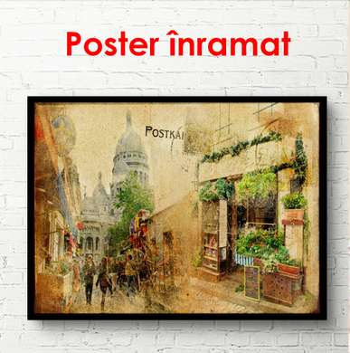Poster - O curte frumoasă din Provence, 90 x 45 см, Poster inramat pe sticla