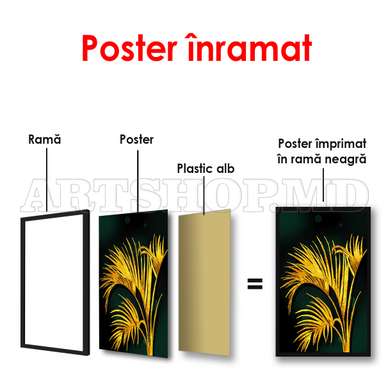 Poster - Palmier solar, 60 x 90 см, Poster înrămat, Glamour