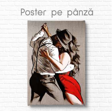 Постер - Танго, 60 x 90 см, Постер на Стекле в раме, Разные