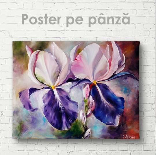 Poster - Irises, 45 x 30 см, Canvas on frame, Art