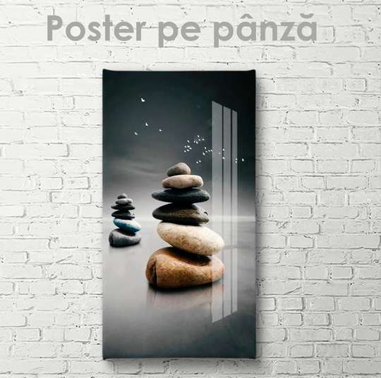 Постер - Камни, 30 x 90 см, Холст на подрамнике