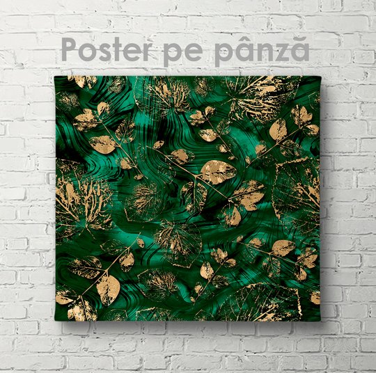 Poster, Imprimeu floral, 40 x 40 см, Panza pe cadru