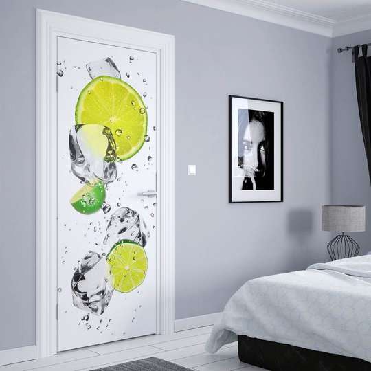 3Д наклейка на дверь, Сказки из фруктов, 60 x 90cm
