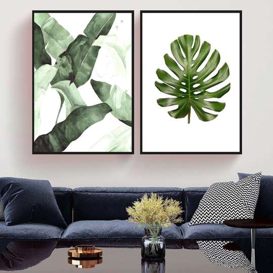 Poster - Foliage, 60 x 90 см, Framed poster on glass