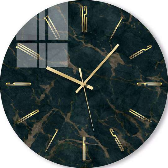 Glass clock - Dark Shades, 30cm