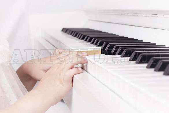 Poster - Playing the piano, 90 x 60 см, Framed poster, Music