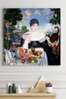 Постер - Дама с кошкой, 100 x 100 см, Постер на Стекле в раме, Живопись