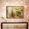 Poster - Provence in a beautiful courtyard, 90 x 45 см, Framed poster on glass, Vintage