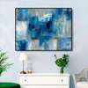 Poster - Abstract shades of blue, 45 x 30 см, Canvas on frame, Abstract