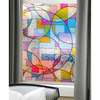 Window Privacy Film, Decorative stained glass window modern geometry, 60 x 90cm, Transparent