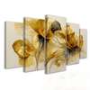 Modular picture, Abstract golden flowers, 108 х 60