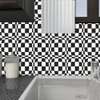 Ceramic tiles with seamless square pattern