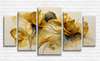 Modular picture, Abstract golden flowers, 108 х 60