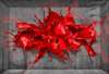 3D Wallpaper - Red abstract figure