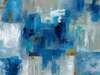 Poster - Abstract shades of blue, 90 x 60 см, Framed poster on glass, Abstract