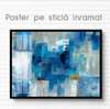 Poster - Abstract shades of blue, 45 x 30 см, Canvas on frame, Abstract