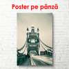 Poster - Podul alb-negru, 45 x 90 см, Poster înrămat, Vintage