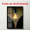 Poster - Lightning and light bulb, 30 x 60 см, Canvas on frame, Different