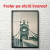 Poster - Podul alb-negru, 45 x 90 см, Poster înrămat, Vintage
