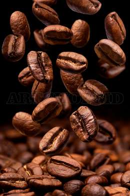 Poster - Coffee Beans, 60 x 90 см, Framed poster on glass, Food and Drinks